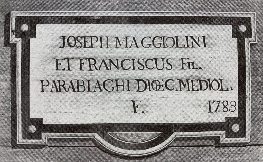 Cartiglio a tarsia Giuseppe Maggiolini