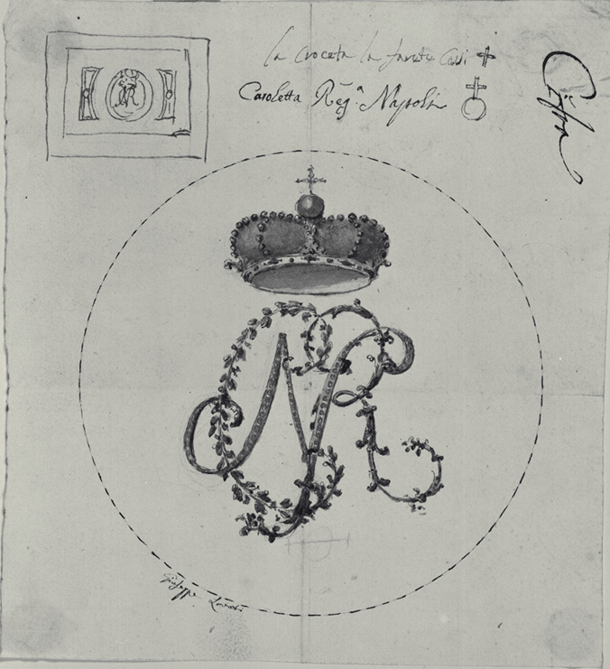 Monogramma per tarsia Giuseppe Maggiolini